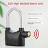 Full Copper Core Zinc Alloy Motorcycle Long Beam Bicycle Alarm Padlock Anti-Rust Security Lock with 110db Alarm