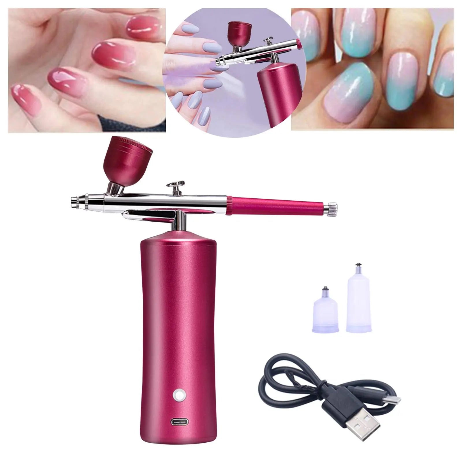 Mini Air Compressor Airbrush Spray Makeup Portable Cordless Airbrush with Air Compressor for Craft Leather