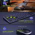 Wireless Keyboard and Mouse Combo 2.4G USB Silent Backlit Keyboard and Mouse Rechargeable Full-Size Slim Keyboard & Mouse Set