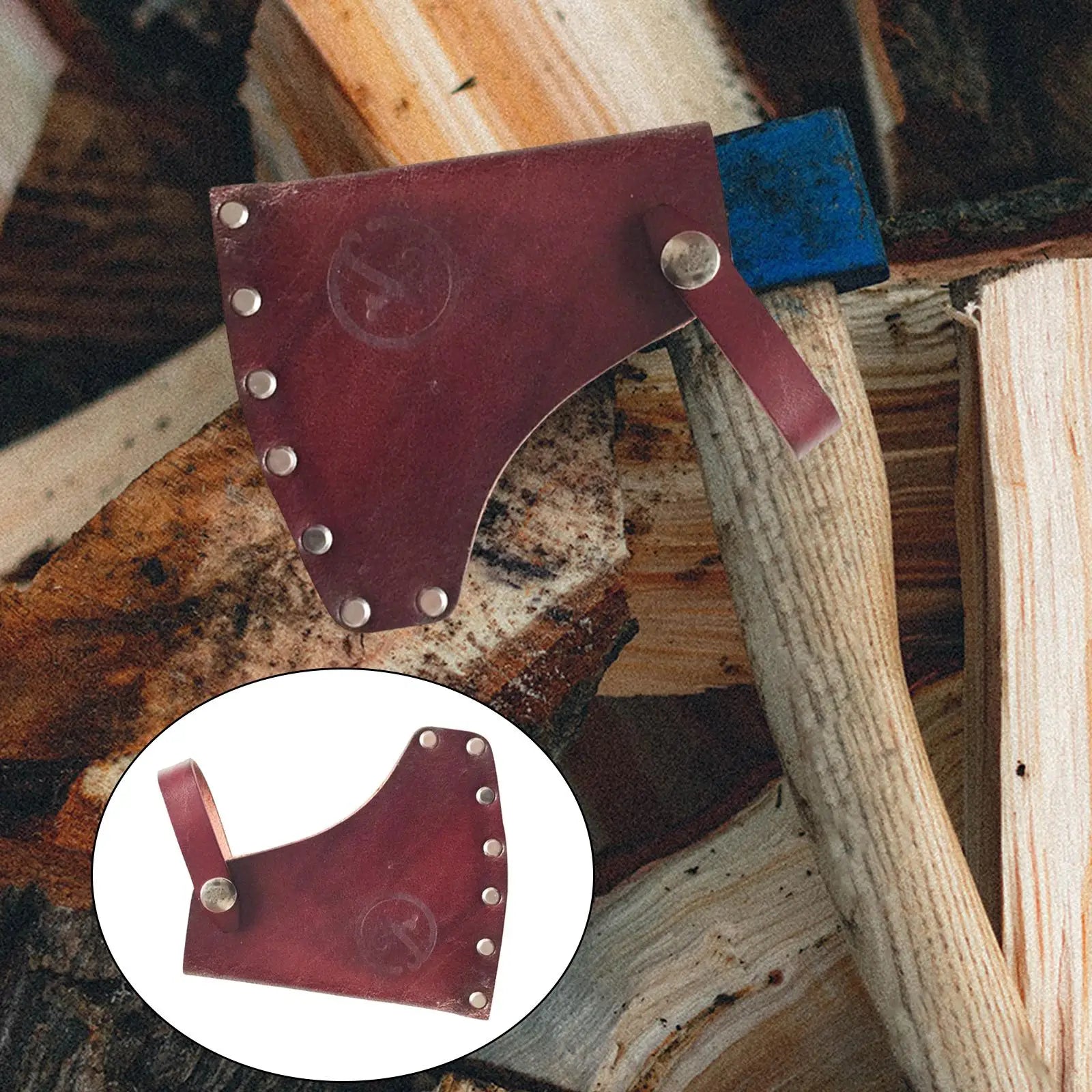 Hunting Leather Axe Protective Cover Holster Axe Scabbard Outdoor Survival Hatchet Axe Sheath Camping Blade Cover Protector Tool