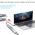 USB C Docking Station USB C Hub Multiple Monitor Adapter with 4K HDMI Monitor Adapter PD SD TF Video Card For Macbook Lenovo etc