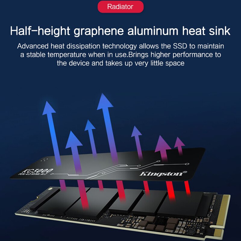 Kingston SSD M2 Nvme M.2 2280 PCIe 4.0 X4 KC3000 1024GB 512GB 1TB 2TB Internal Solid State Drive HDD Hard Disk for PS5 Desktop