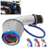 3" 76mm Car Cold Air Intake System Turbo Induction Pipe Tube Kit With Air Filter Cone High Flow Performace Racing