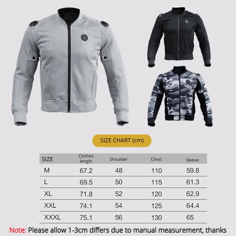 KEMIMOTO Motorcycle Men's Jacket Motorcycle Waterproof Riding Racing Jacket Chaqueta Body Protection Equipment Summer Clothing