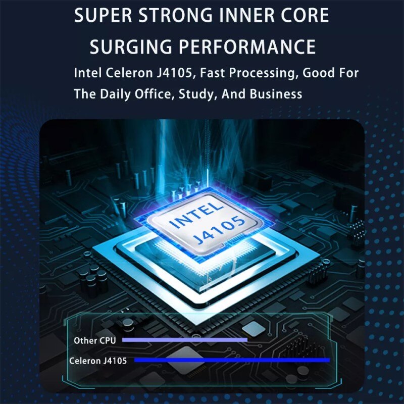 J4105 6G DDR4 RAM 14.1 Inch Intel Quad Core Laptop ROM 128G 256G 512G SSD Cheap Student Laptop Computer Dual Band WiFi  BT4.0