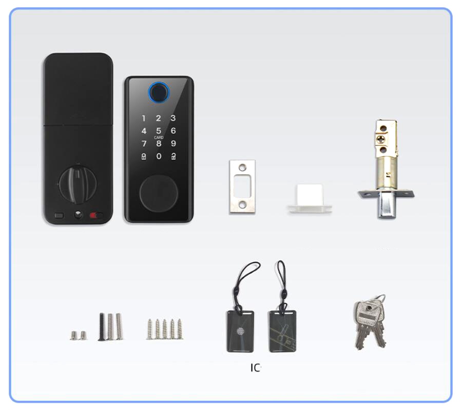 Smart Deadbolt Locks of Tuya Bluetooth App Biometric Fingerprint Password Keyless Entry Front Door Lock