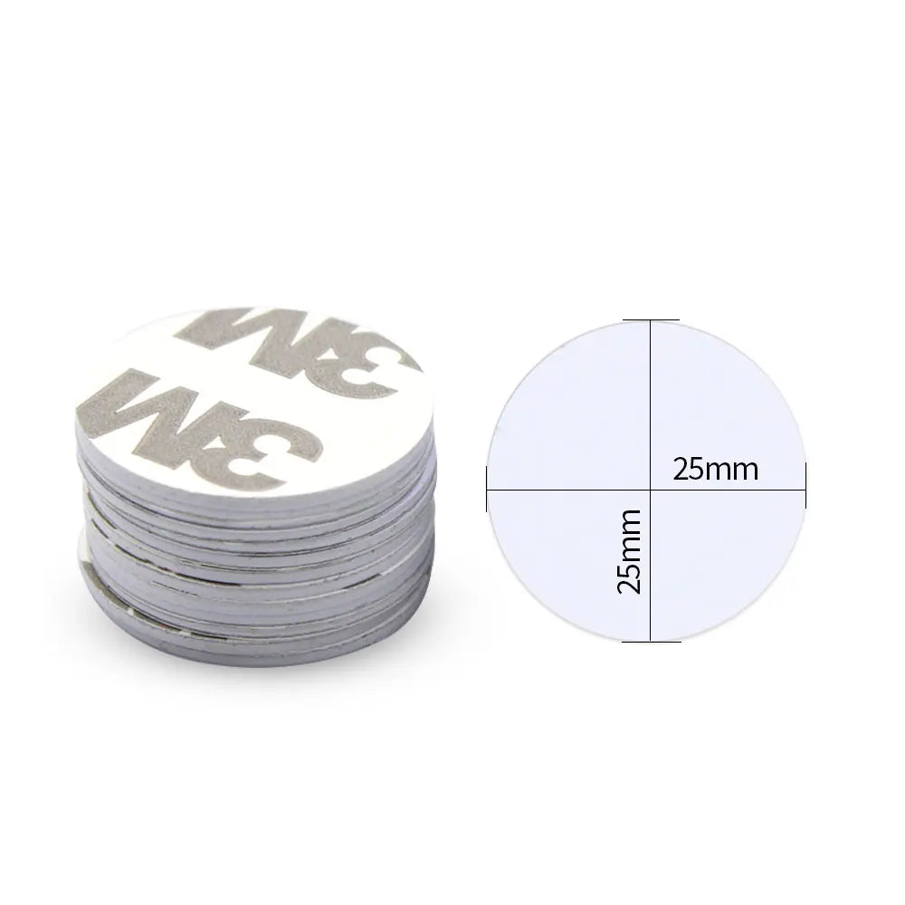 100pcs 125Khz RFID ID Round Sticker Coin Cards TK4100 Chip or 13.56Mhz M1 Key Fob Read Only Tag for Access Control loT Security