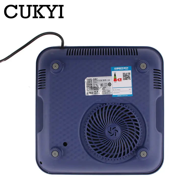 2.2KW Induction cooker 8 Gears Power Regulation Waterproof Touch Panel Stir-Fry Soup Stew 8 Menus Timer Electromagnetic cooker