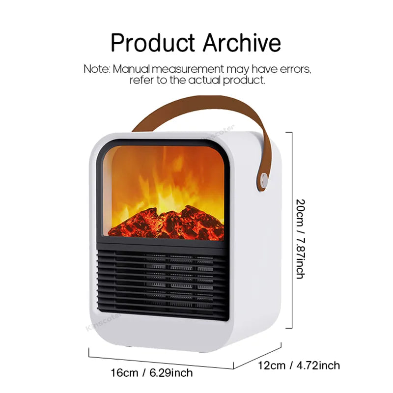 2023 Fireplace Electric Heater Warm Fan Desktop Household Wall Home Heating Stove Radiator Warmer Machine For Winter