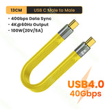 USB 4.0 Gen3 40Gbps Thunderbolt 3 Data Cable PD 100W 5A  Fast Charging USB C to Type C Cable 4K@60Hz Cable USB Tipo C Data Cabel