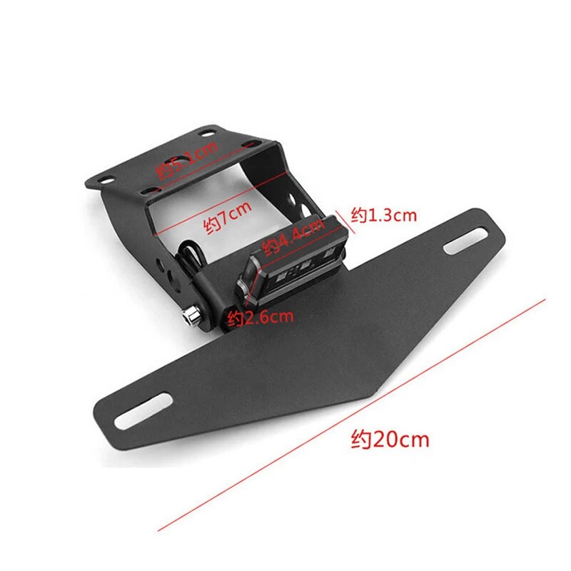 Motorcycle Rear License Plate Tail Frame Holder Bracket with LED Light for KTM DUKE 125 250 390 200 Adjustable Moto Accessories