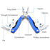 Pocket Mini Pliers Knife Screwdriver Folding Small Multitool Opener Nail File Precision Pliers Hand Tools Outdoor Emergency Tool