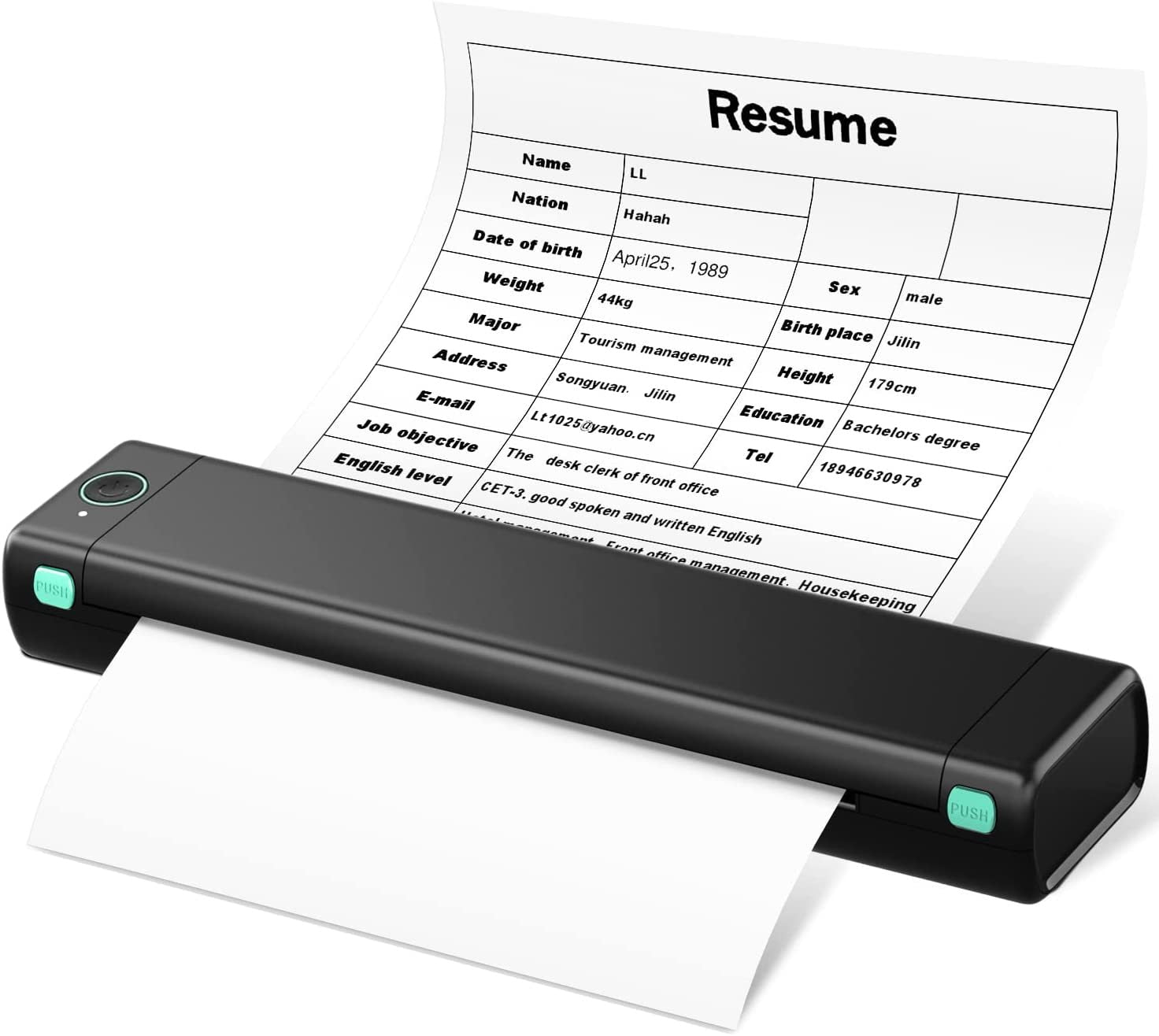 Portable Printers M08f A4 Wireless For Travel Thermal Printer Use For Mobile Office, Support 8.26"X11.69" A4 Size Thermal Paper