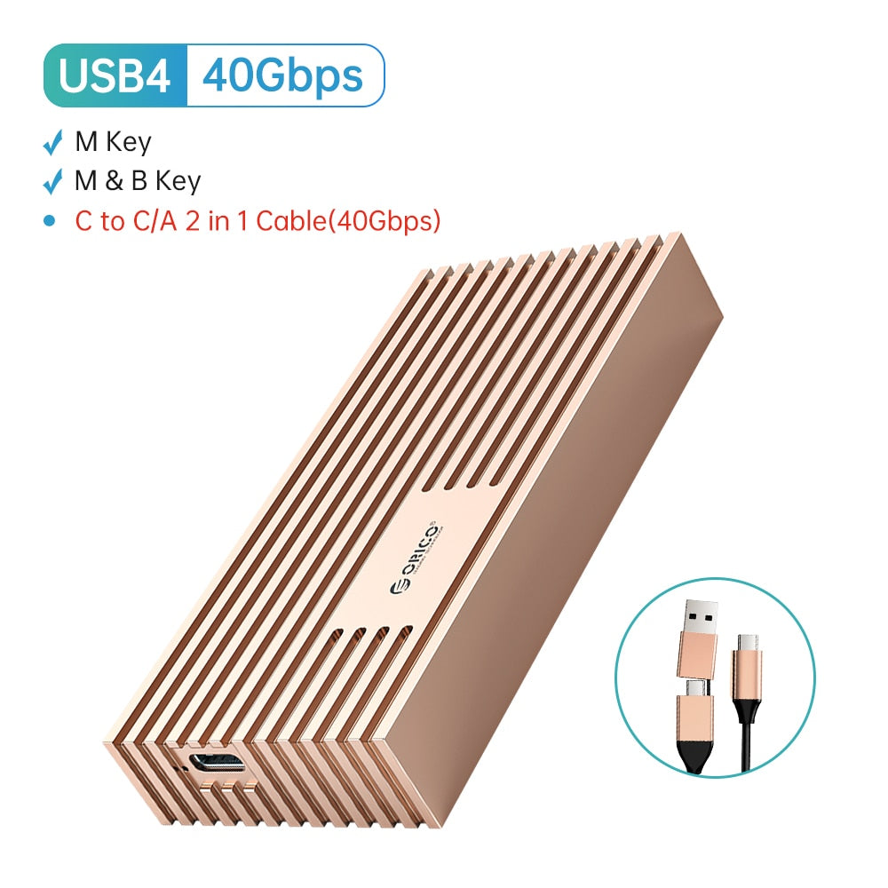 ORICO Upgraded Aluminum M.2 NVMe SSD Enclosure 10Gbps PCIe Type C M2 SSD Case NVMe M Key Solid State Drive Case Support UASP