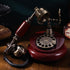 Antique Corded Telephone Resin Fixed Digital Retro Phone Button Dial Vintage Decorative Rotary Dial Telephones Landline For Home