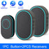 Awapow IP65 Waterproof Wireless Doorbell Smart Home Outdoor Door Bell 39 Ringtone 4 Volume Adjustable LED Flash Security Alarm