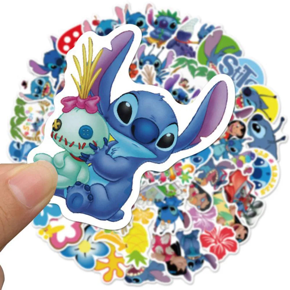 10/30/50/100pcs Disney Cute Cartoon Lilo & Stitch Stickers Kawaii Decals Kid Toy DIY Laptop Suitcase Notebook Decoration Sticker