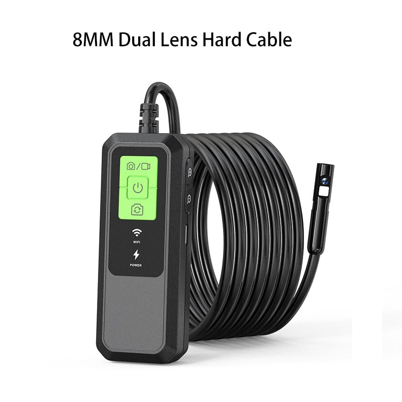 WIFI Industrial Endoscope Camera 8mm Single&Dual Lens Car Sewer Inspection Borescope IP67 Waterproof For IOS Smart Phone Android