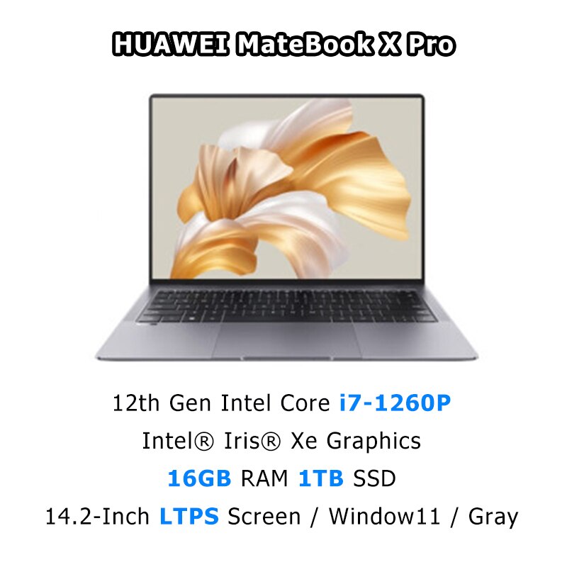 HUAWEI MateBook X Pro Laptop Intel i7-1260P/i5-1240P 16GB 512GB/1TB SSD 14.2Inch 3.1K Touch Primary Color Full Screen Notebook