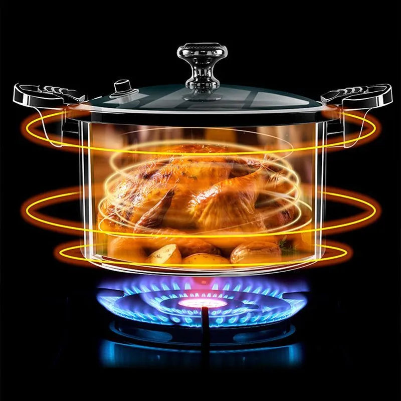 Micro Pressure Cookers 8L High Capacity Korean Vacuum Multifunctional Stewing Boiling Pot Double Ear Non-Stick Stewing Soup Pot