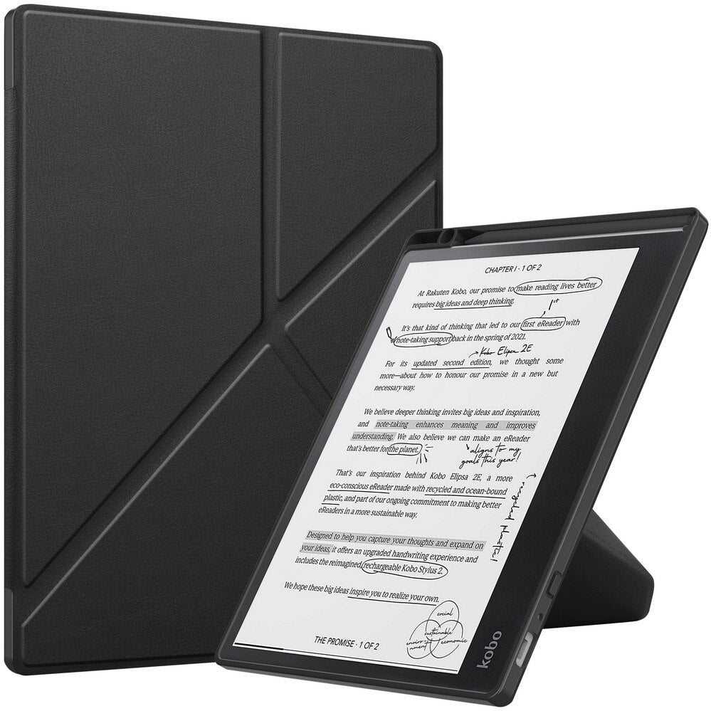 New Tablet Case for KOBO Elipsa 2E 2023 10.3" PU Leather Auto-sleep/Wake Up Function Standing Angle Drop-proof Protective Shell