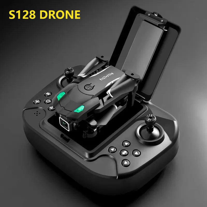 New S128 Mini Drone 4K Professional HD Camera Three Obstacle Avoidance Air Pressure Fixed Height Foldable Quadcopter sell Apron