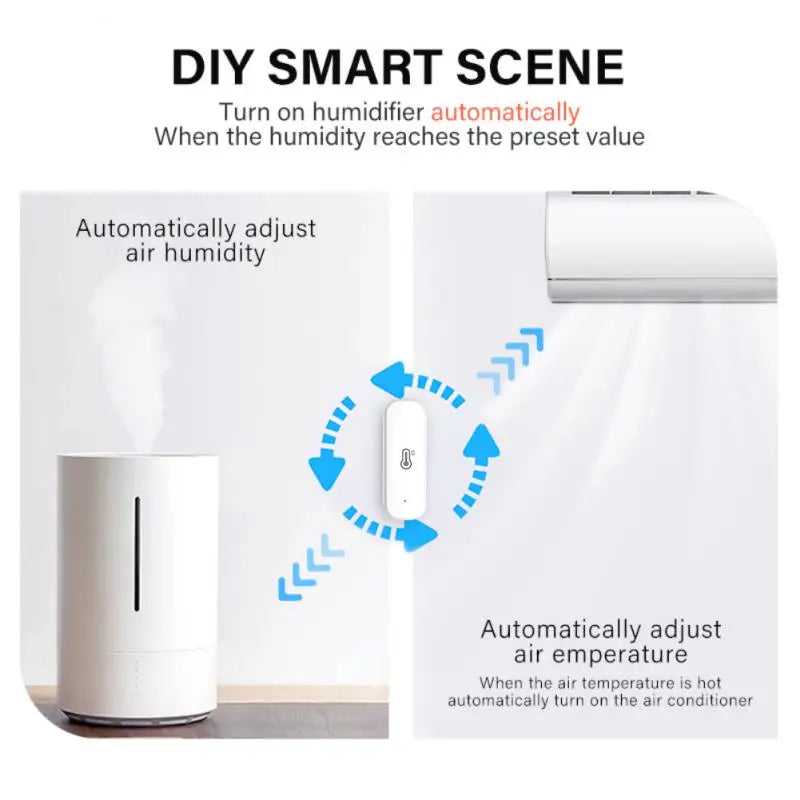Tuya WiFi/Zigbee Smart Temperature Humidity Sensor SmartLife Smart Home APP Control Thermometer For Alexa Google Assistant