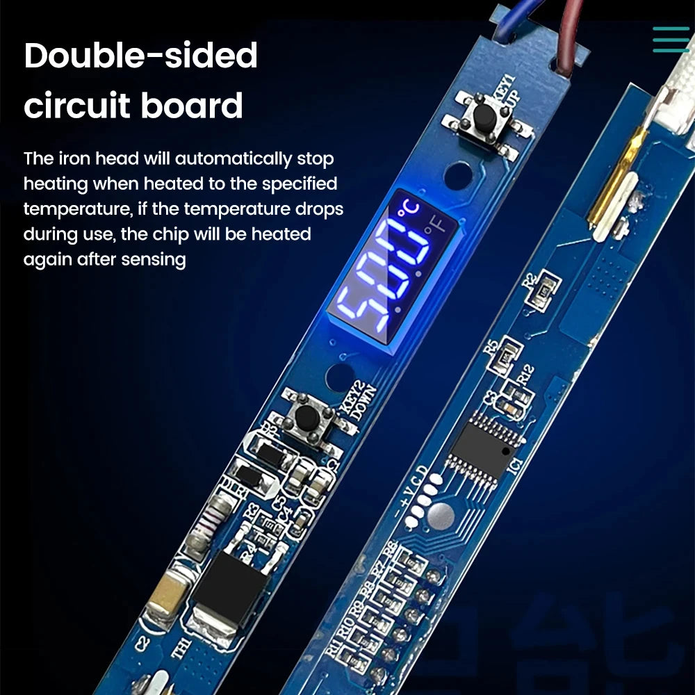 80W Electric Soldering Iron Adjustable Temperature LED Digital Display Electric Soldering Pen for Jewelry Repair Welding Tool