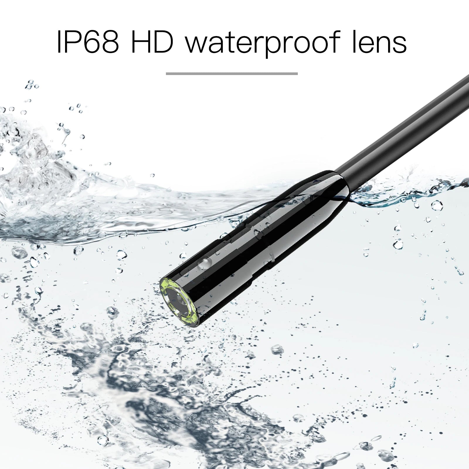 Industrial Endoscope Camera 2.8'' IPS Screen HD1080P Inspection Borescope IP68 Waterproof 8mm/5.5mm LED Lens For car Pipe Sewer