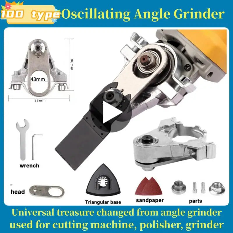 Angle Grinder Conversion Universal Head Adapter for 100 Type Angle Grinder Polisher Polishing Oscillating Tool