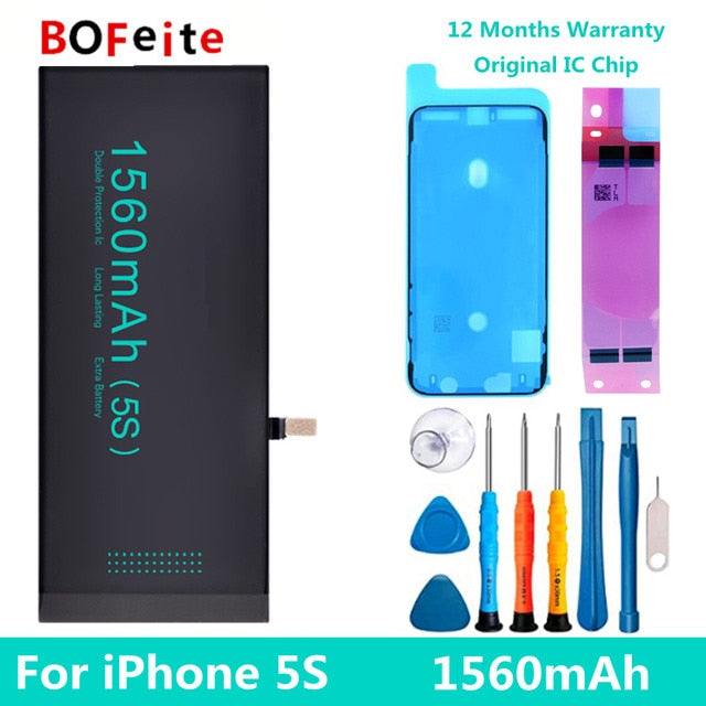 BoFeite Battery for iphone 5 5S 5G 6 6S 6plus 7 8plus High Quality Replacement Batterie for Apple Mobile Phone Battery