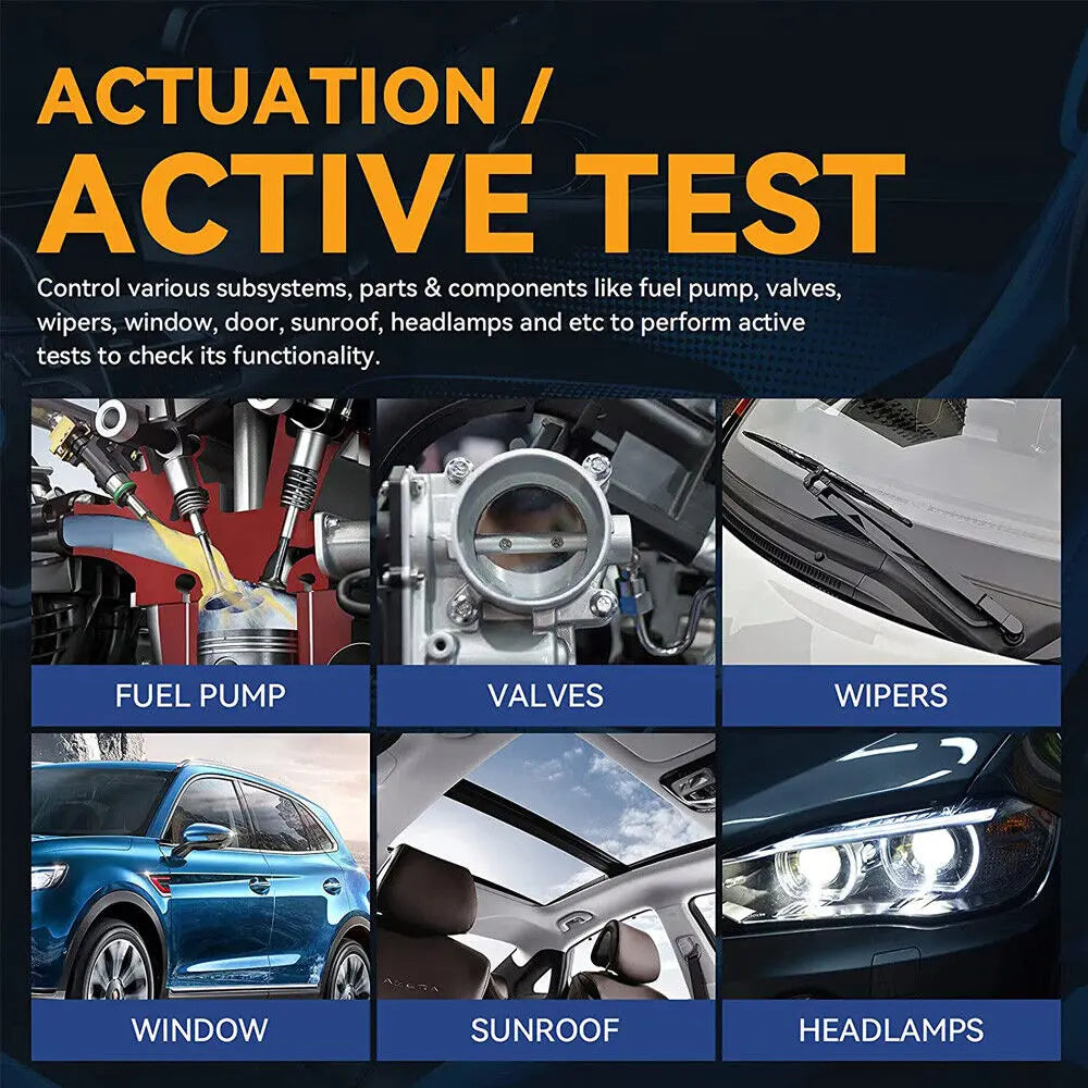 XTOOL Anyscan A30D Car OBD2 Scanner Bi-directional Control Full System Diagnostic Tool Voltage Display 11 Resets Lifetime Update