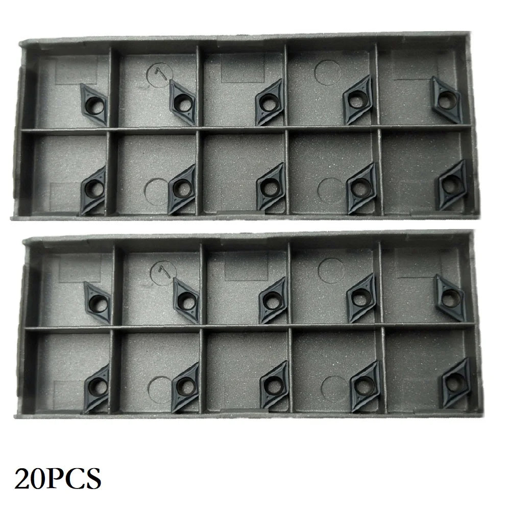 20pcs DCMT070204 Carbide Inserts VP15TF Insert High Hardness Wear Sturdy For Lathe Turning Tool Holder Boring Bar