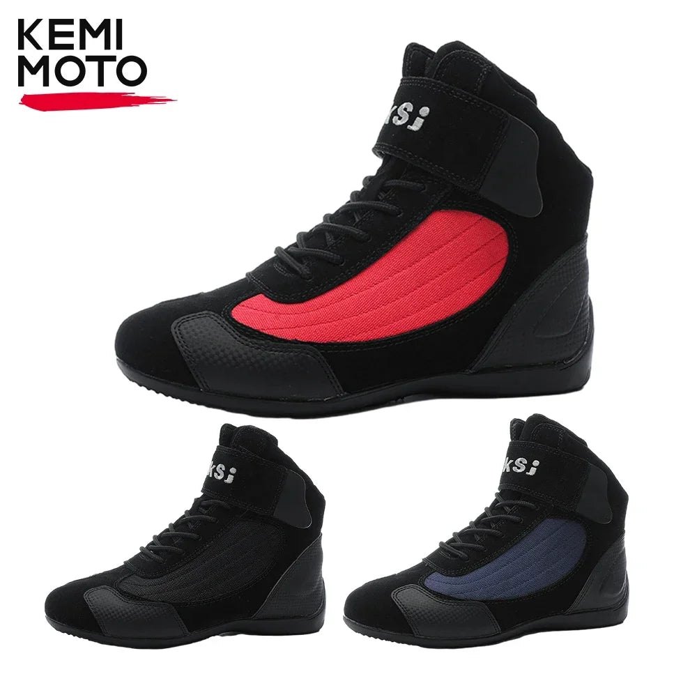 Motorcycle Boots Men Waterproof Off-road Motorbike Racing Motorcyclist Shoes Riding Shockproof Breathable Durable Equipment