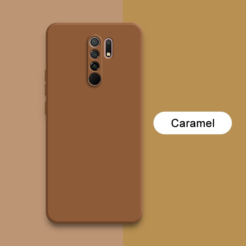 Original Square Liquid Silicone Case for Xiaomi Redmi 9 9A 9i 9T Power Camera Protective Cute Phone Back Cover Redmi9 T Fundas