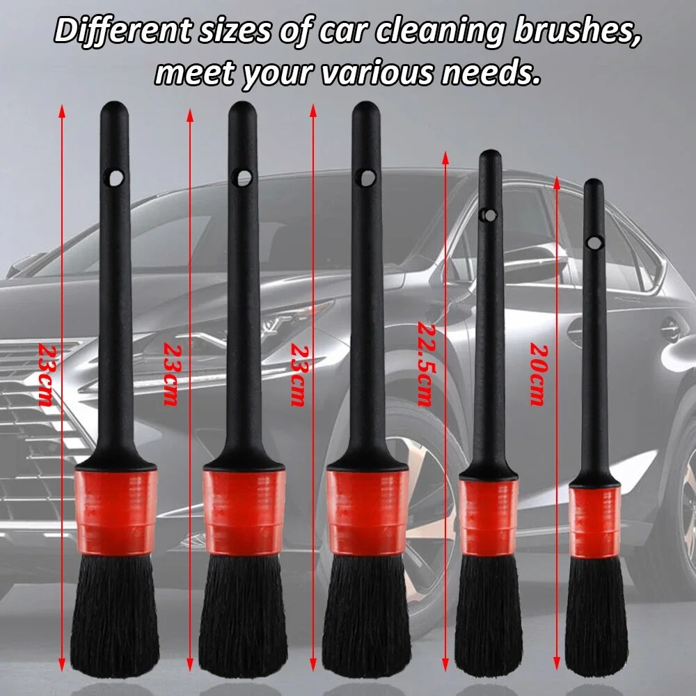 New Car Cleaning Kit Scrubber Drill Detailing Brush Set Air Conditioner Vents Towel Polisher Car Auto Detailing Tools
