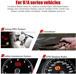 Ancel VD500 OBD2 Automotive Scanner Full System Code Reader Airbag EPB Oil Reset OBD Car Diagnostic Tools For VAG VW Audi Skoda