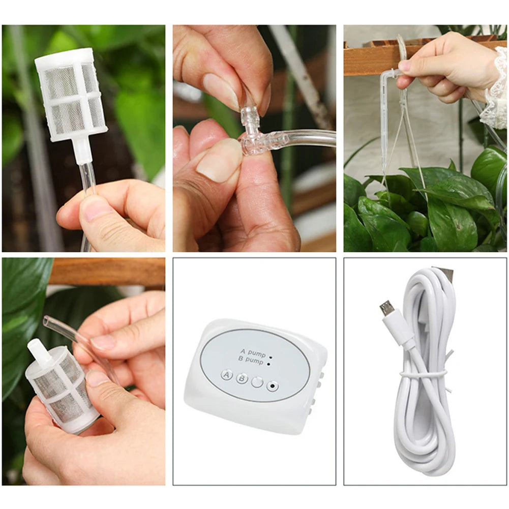 WiFi Self Watering Plant Waterer Save Water Remote Mobile Phone Control Irrigation Timer for Lawn Vegetable Garden Potted Garden