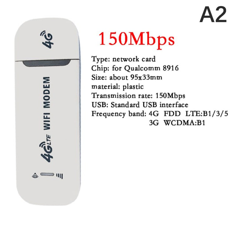 4G LTE Wireless Router USB Dongle 150Mbps Modem 4G Mobile Broadband Sim Card Wireless WiFi Adapter For Laptops UMPCs MID Devices