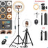 USB Charger 26cm Led Selfie Ring Light Phone Lens Remote Control Lamp Photography Lighting with Tripod Stand Holder