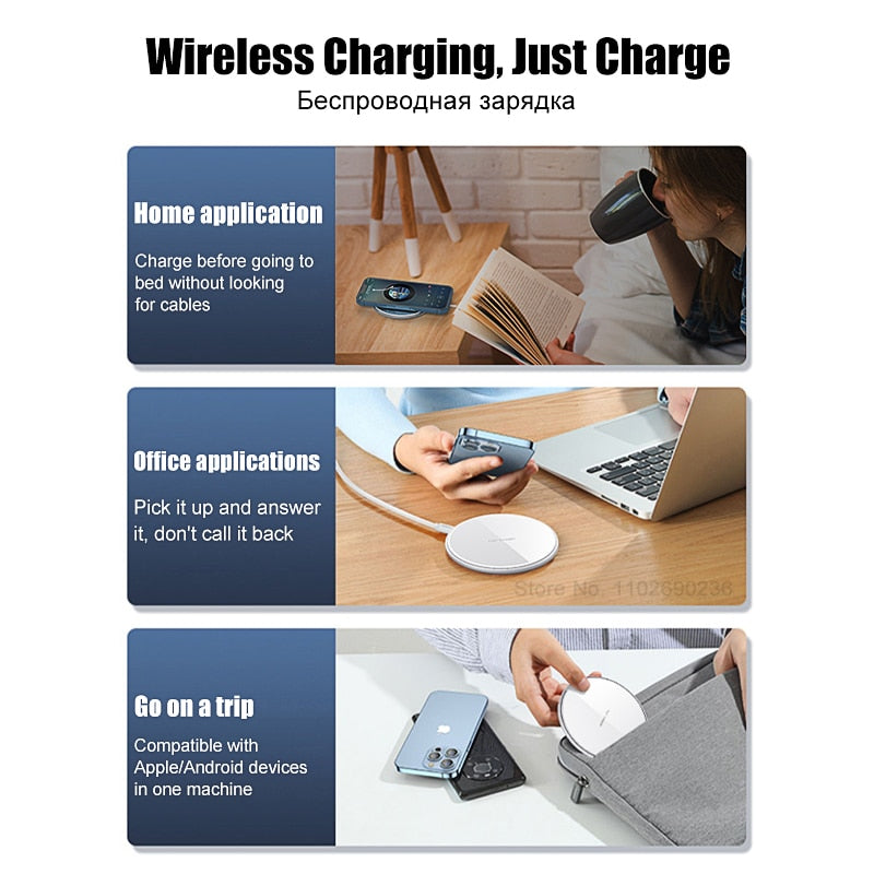 30W Original Magnetic Wireless Charger For Apple iPhone 13 12 11 14 Pro Max Samsung S23 S22 S21 Ultra Plus Xiaomi Mi 13 12 Pro