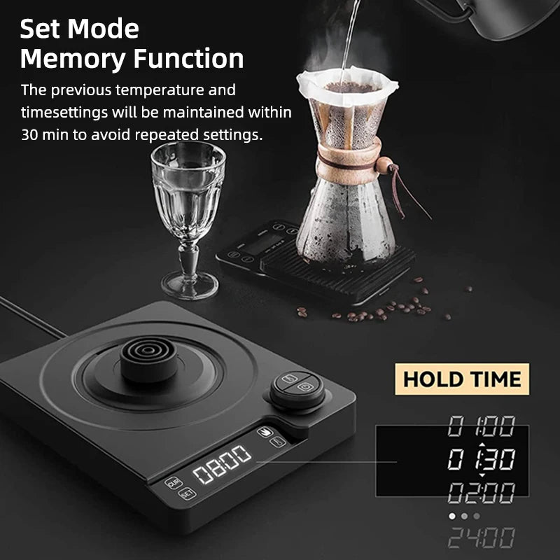 110V 220V Gooseneck Electric Kettle 1000ml Hand Brew Coffee Pot Smart Teapot Temperature Control Pot 1200W Rapid Heating Kettle