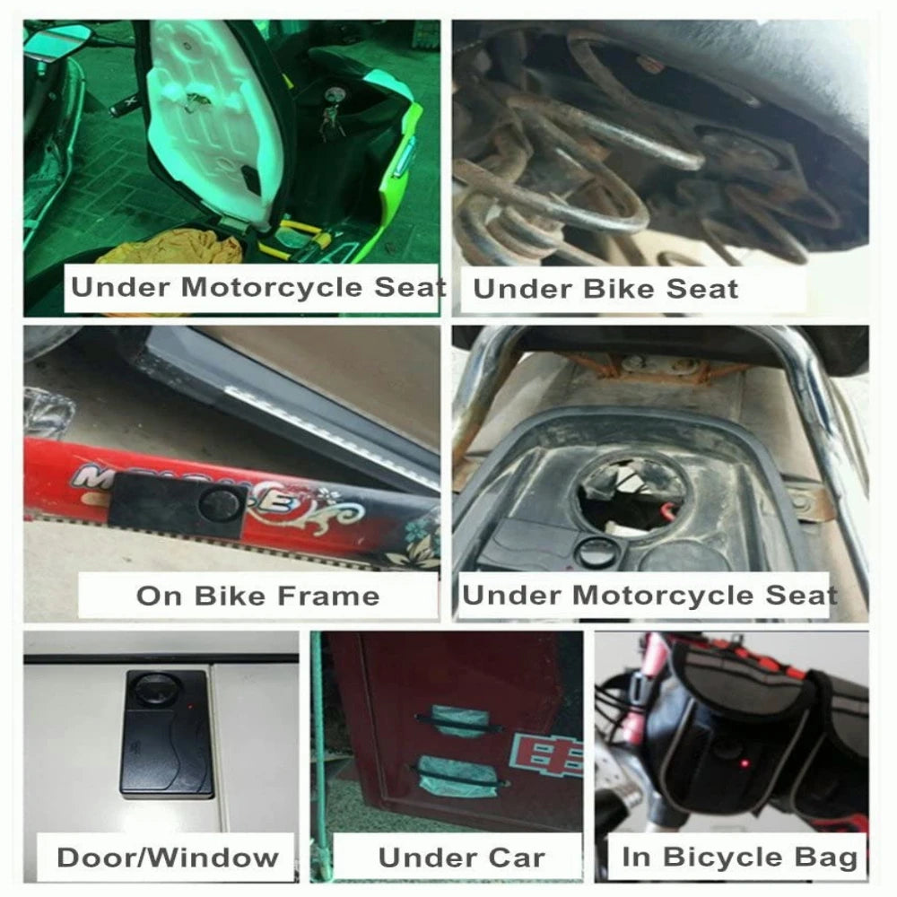 Hollarm Wireless Vibration Alarm Anti-Theft Alarm Door and Window Alarm with Remote Motorcycle Bicycle Security Sensors