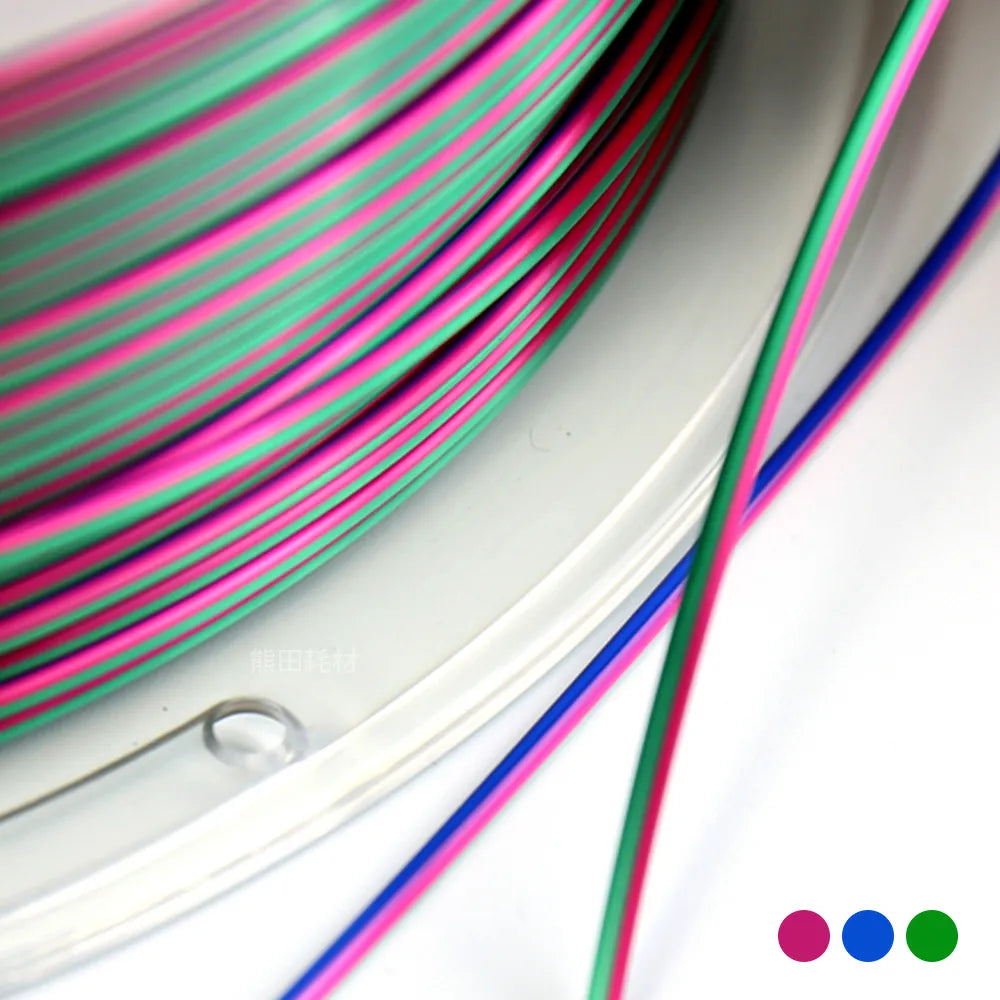 Multi Tri-Color Silk PLA 3D Printer Filament Sublimation Products for 3d Printing Materials Tricolor 1.75mm PLA Filament