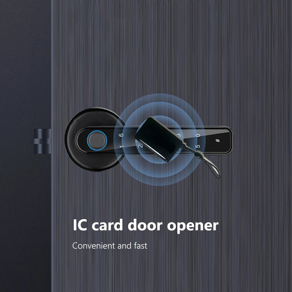 Tuya/TTLOCK APP Control Biometric Fingerprint Smart Door Lock Passcode IC Card Keyless Electronic Lock With Larger Handle Panels