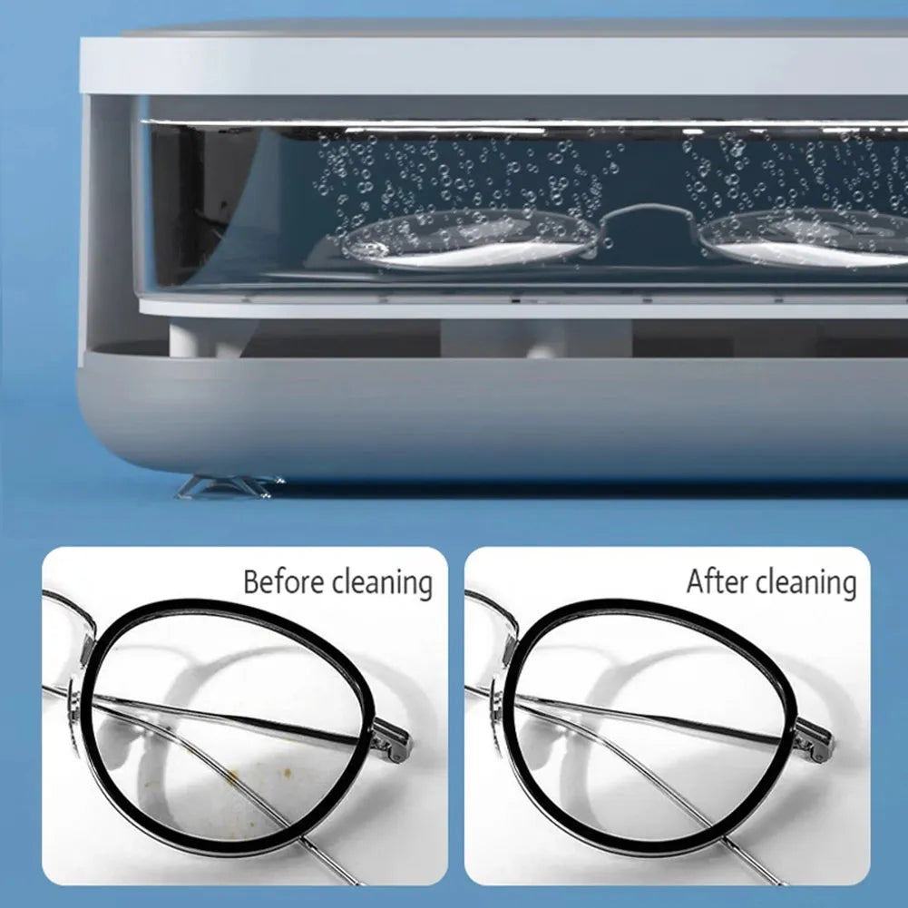 Ultrasonic Cleaning Machine High Frequency Vibration Wash Cleaner Portable Washing Jewelry Glasses Watch Washing Small Ring