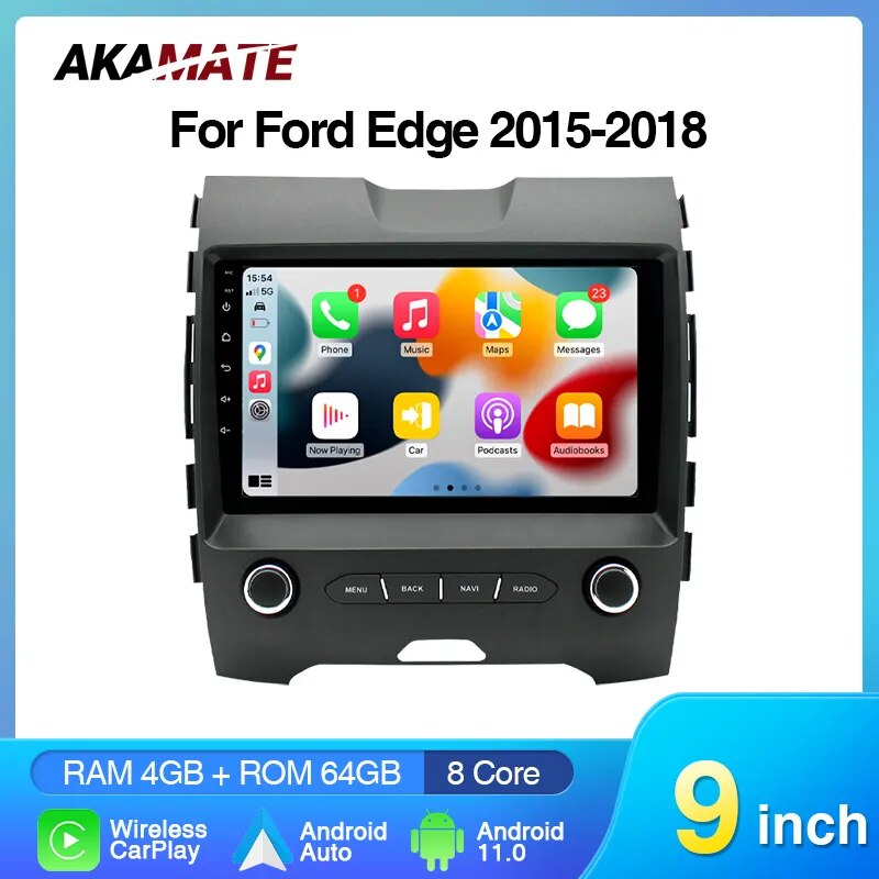 9inch Car Radio for Ford Edge 2015-2018 Multimedia Video Player GPS Autoradio Navigation CarPlay Android Auto