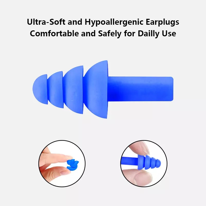 Andanda Silicone Corded Ear Plugs Sound Insulation Ear Protector Anti Noise Snore Comfortable Sleeping Earplugs Noise Reduction