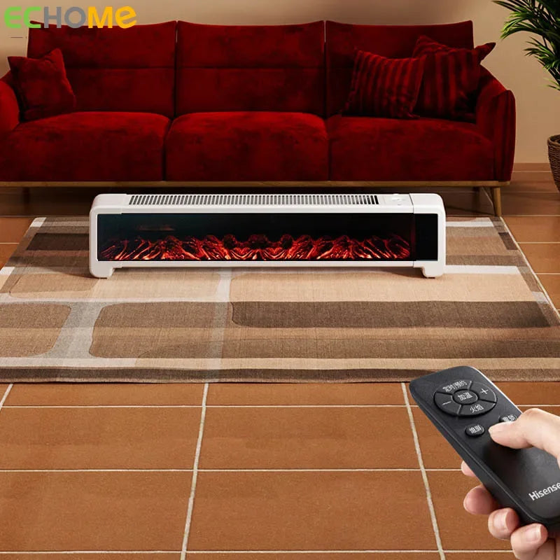 Electric Heater Fireplaces with Remote Control Simulation Flame Humidifying for Bedroom Heating Indoor Warmer Bath Winter Heater