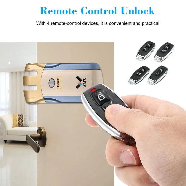 Wafu 018 Pro Electronic Door Lock Wireless Control With Remote Control Open & Close Smart Lock Security Door Easy Installing